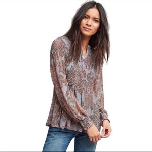 ANTHRO AKEMI + KIN | Floral Boho Adria Blouse Top
